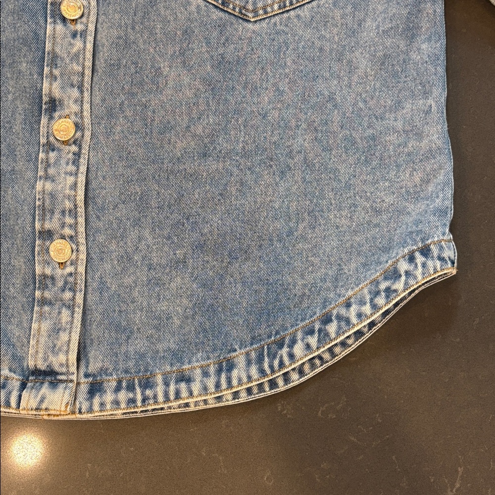 STEVE MADDEN Denim Shirt Jacket in Color Washed Blue - Picture 10 of 13